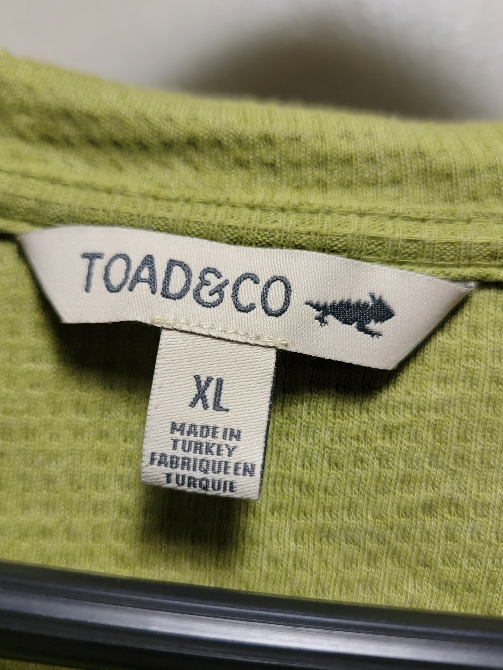 Toad&Co Olive Green Waffle Knit Hooded Pullover - Picture 2 of 5